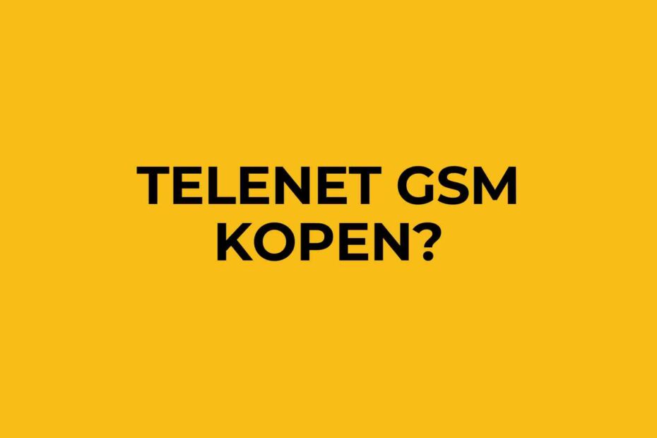 Telenet GSM kopen