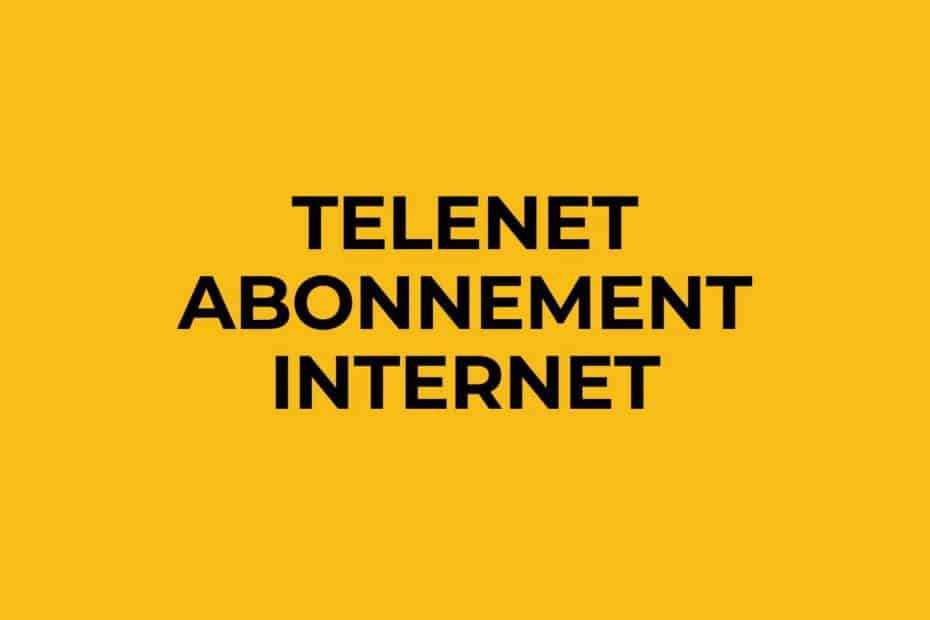 telenet abonnement internet